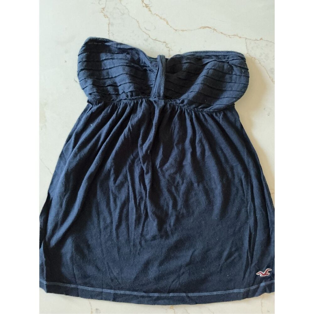 Hollister Blue Babydoll Tube Top Sz S Y2K 2000 - Picture 2 of 7